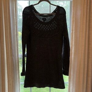 American Eagle Outfitters Heather Grey Crew Neck Sweater Tunic- M